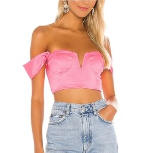 Superdown Hot Pink Bustier Cropped Top Size XS